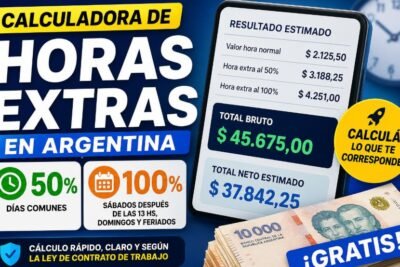 Calculadora de Horas Extras en Argentina