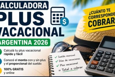 Calculadora de Plus Vacacional en Argentina