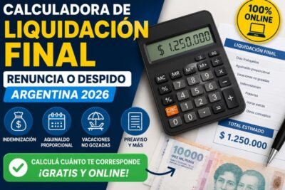 Calculadora de Liquidación Final por Renuncia o Despido en Argentina 2026