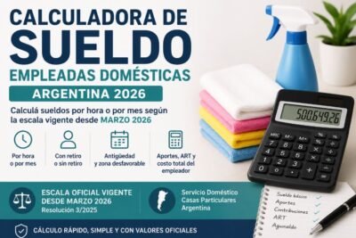 Calculadora de Sueldo para Empleadas Domésticas en Argentina 2026